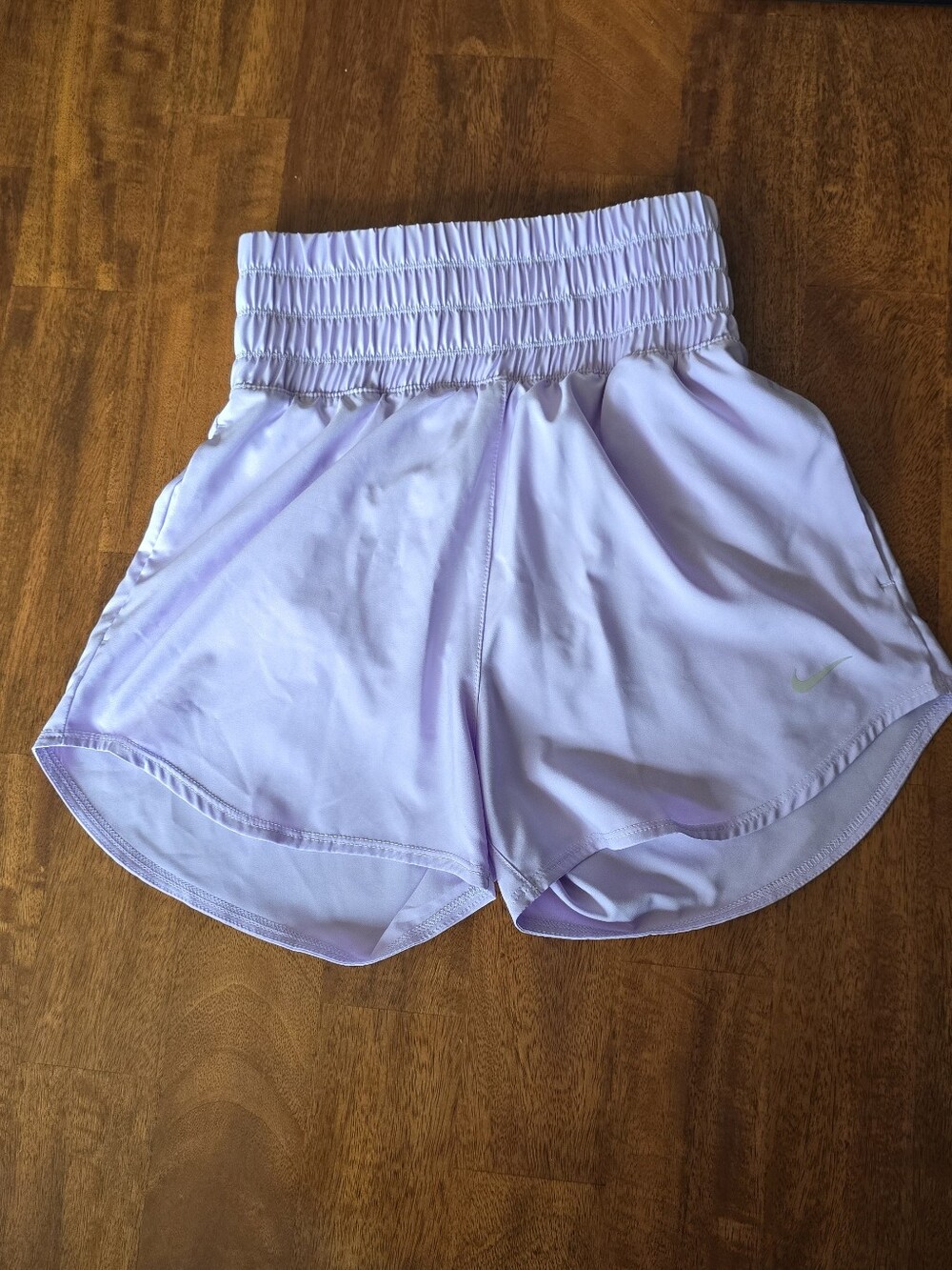 Nike Lavender Smocked-Waist Athletic Shorts - Picture 2 of 5